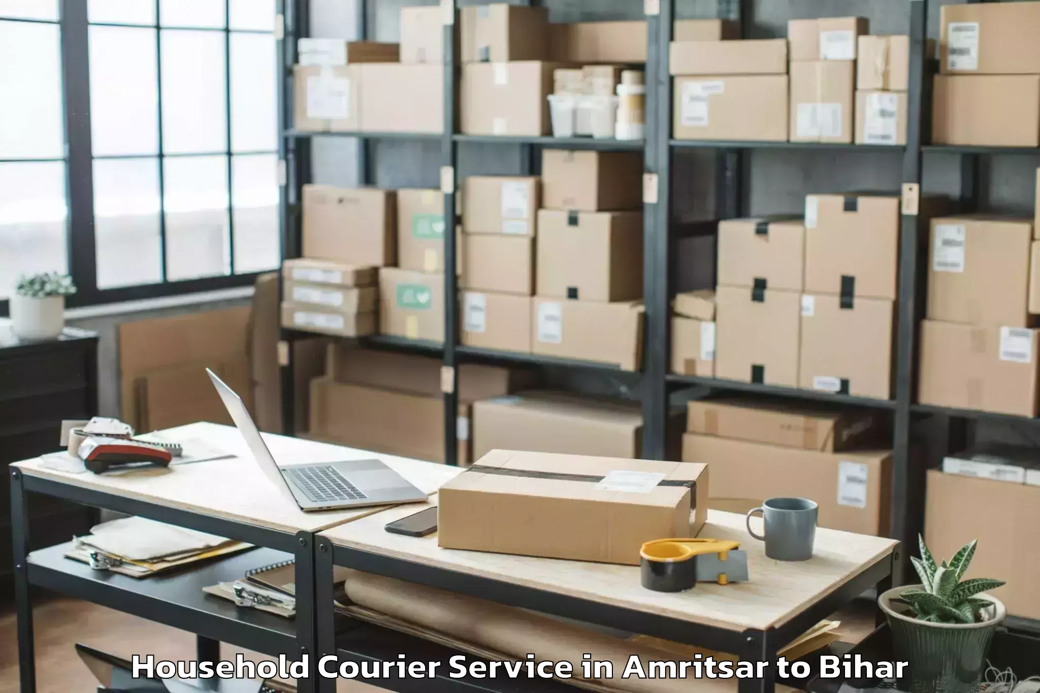 Reliable Amritsar to Tribeniganj Household Courier